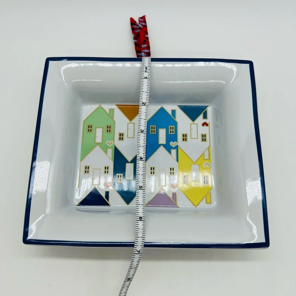 Pottery Barn Habitat For Humanity House Pattern Rectangular Decorative Dish